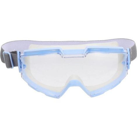 Lunettes de sécurité antibuée et anti-poussière - fabriquées avec des verres en polycarbonate - adaptées aux chantiers de construction - bleues. (1/5)