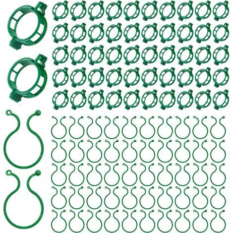 Clips pour Plantes Grimpantes, 200pcs Clips Tomate en Réutilisable, Support et Attache pour Tomates, Concombres, Fleurs et Vignes, Fixation Stable pour Jardin (Vert) (1/5)