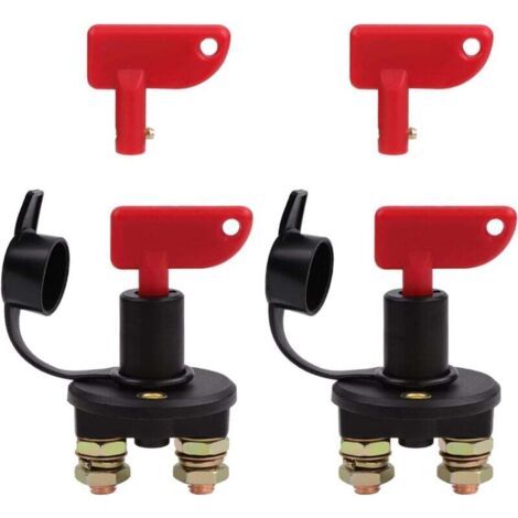 2 Pack 12V / 24V Automobile Coupe-Batterie Isolateur Couper OFF Puissance Coupure Interrupteur D'urgence Interrupteur (1/4)