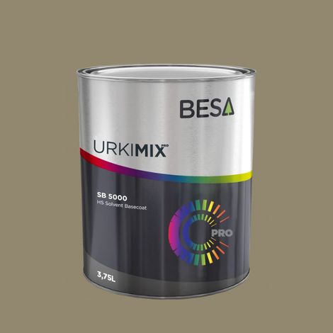 Pot de peinture Polyuréthane / bi composant Gris Jaune RAL 7034  Mat - 150 gr