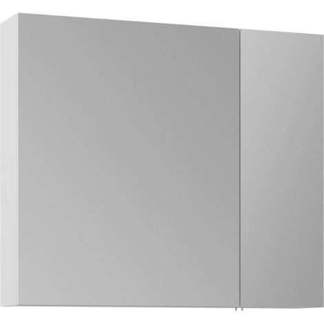 Meuble Salle de Bain avec Miroir "Nuvola 80 v2" - 75 x 16 x 66 cm - White (1/3)