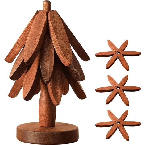 Untersetzer aus Holz 3 hitzebeständige Untersetzer und