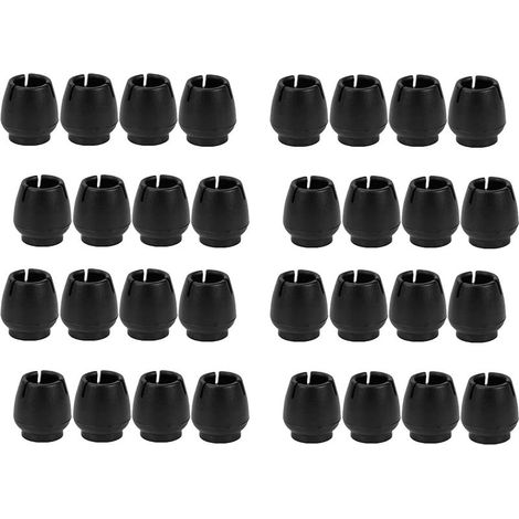 32 pièces pour Chaises de Meubles Housses pour Pieds de Chaise Protecteur de Pieds de Chaise Housses en Caoutchouc pour Pieds de Chaise Couvre Jambes Ronds,12-17MM(Noir) (1/5)