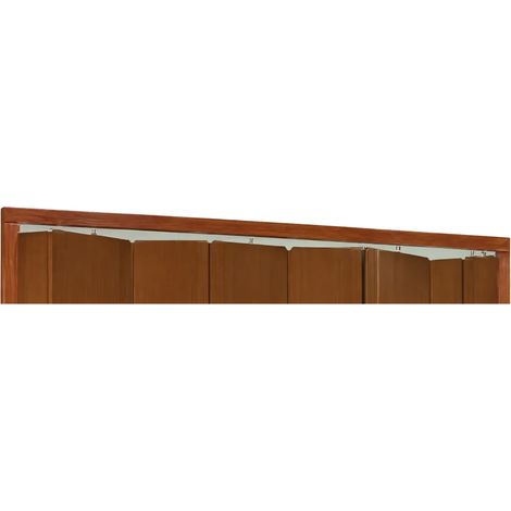 Guida Cielo Porta a Soffietto Inserti Trasparenti Noce Venato 180 cm (1/2)