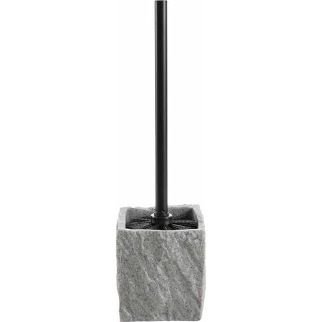Brosse WC Effet Minéral "Stony" 36cm Gris