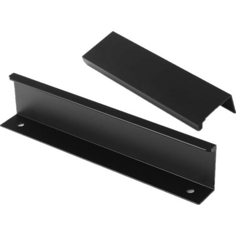 4 Sets moderner Türgriffe, 120 mm, mattschwarz, verdeckt (1/5)