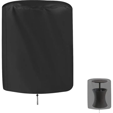 Housse de table d appoint pour patio conçue pour la glacière Keter de 7 virgule 5 gallons et les bacs à café d extérieur ronde 53 (1/5)
