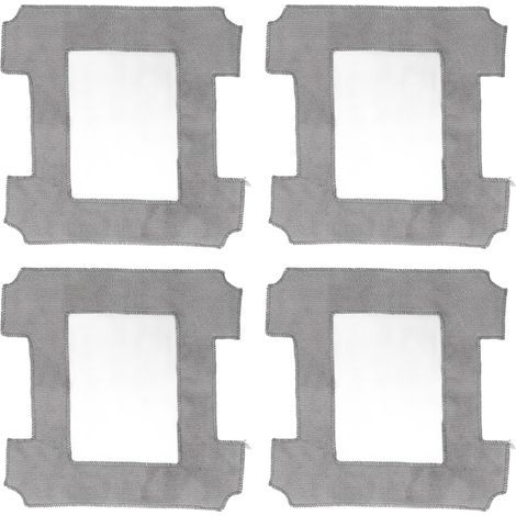 Chiffons de nettoyage pour robot laveur de vitres Ecovacs W1/W1PRO - Lot de 4, microfibre douce et absorbante (1/5)