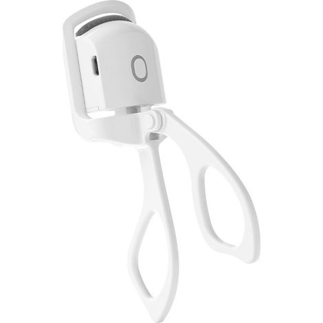 Recourbe-cils chauffant électrique avec 2 réglages de chaleur, rechargeable via USB-C, boucle longue durée, adapté à tous les cils (blanc)