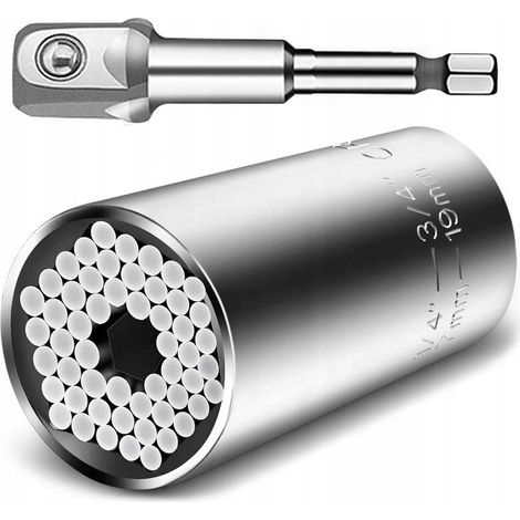 Adaptador universal para llave de vaso de 7-19 mm para destornillador CR-V US-01 (1/4)