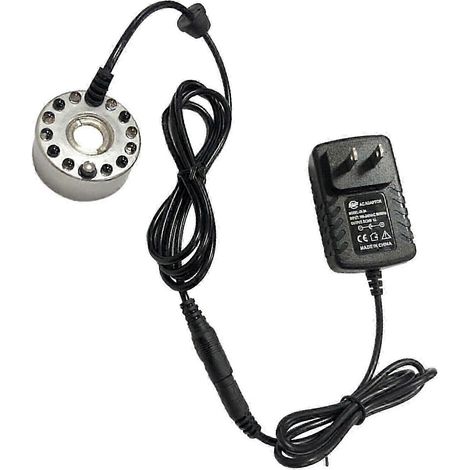 Nebelmaschine mit Beleuchtung, Edelstahl, US-Adapterstecker, leichter Ultraschall-Nebelteich für Halloween (1/5)