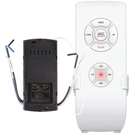 FENOPLASTICAKit de télécommande pour ventilateur de plafond, télécommande universelle intelligente pour ventilateur de plafond et lumière pour Hunter's Harbor Breeze (1/5)