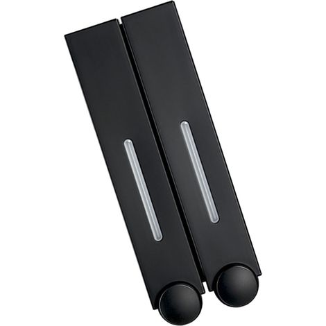 Dispensador manual de jabón líquido de 420 ml, negro/blanco/gris, para montaje en pared, no requiere taladrar, a prueba de fugas, ABS ecológico, paquete de 2 o 3 unidades. (1/4)