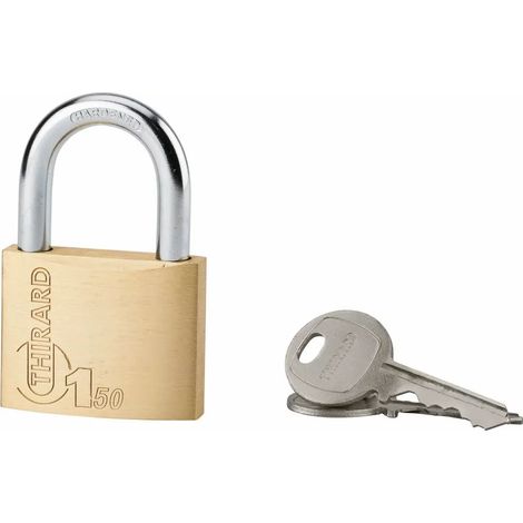THIRARD - Cadenas à clé Type 1, laiton, intérieur, anse acier, 50mm, 2 clés - THIRARD