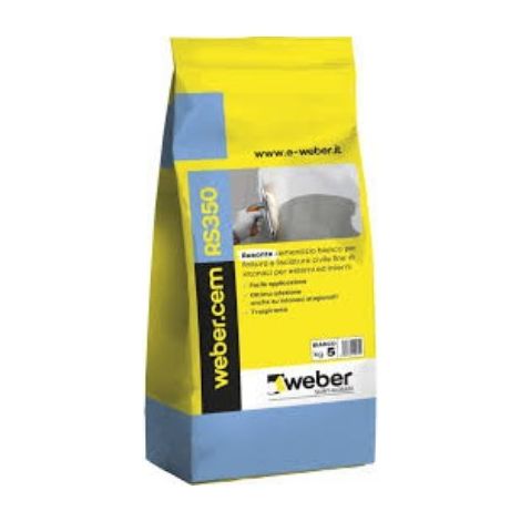 Rasante cementizio Webercem RS350 Bianco Kg. 5
