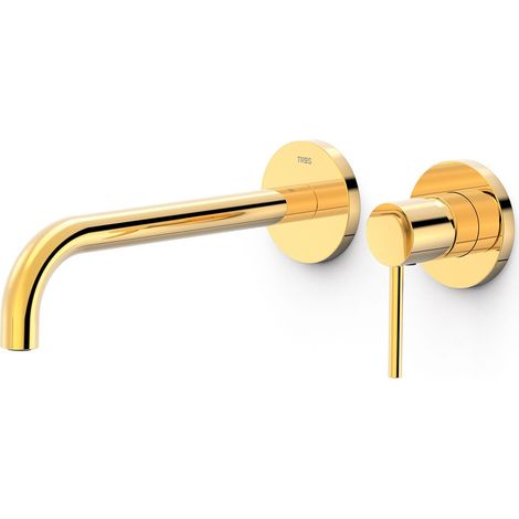 TRES 26230022OR STUDY Pieza Vista para Cuerpo Empotrado De Lavabo Color Oro 24K - ref: 26230022OR