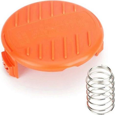N9S RC 100 P para BLACK DECKER ST522, LST1018, tampa do carretel + mola, peças para cortador de grama (1/5)