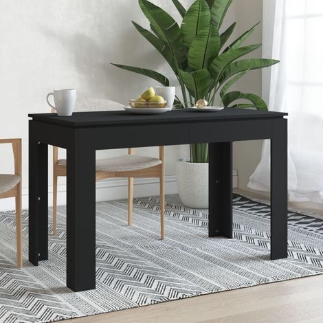 Table à manger Scandinave - Table de salle à manger Noir 120 x 60 x 76 cm Aggloméré BV669206 - BonneVie (1/5)