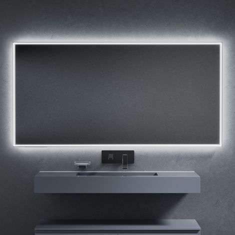 Inda - Specchio LED Pirano+ 160x80cm satinato luce ed intensità