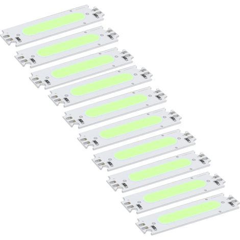 Perles de Lampe à Longue Bande, 10 PCS LED Puces Source de Lumière COB Perles de Lampe à Longue Bande 12V 2W pour Accessoires D'éclairage de Voiture(Lumière Verte) (1/5)