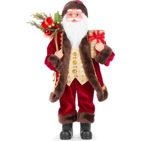Dekoration MagicHome Weihnachten, Santa mit Geschenken, 60 cm (1/2)