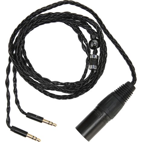 Câble casque XLR mâle 4 broches vers double jack 3,5 mm mâle pour Arya Sundara Ananda HE400SE pour MDR Z7 Z7M2 Z1R pour D7200 (1/4)