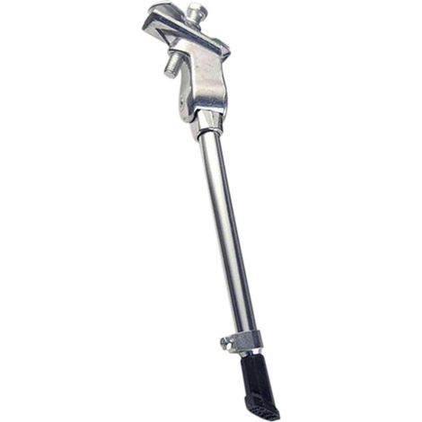 Béquille vélo latérale réglable argent avec plaque compatible avec roues 20 à 28 vtt ville vtc