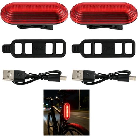 USB-C Rechargeable LED Bicycle Rear Light, 8-Hour Battery Life, Constant Lighting, IPX6 Waterproof, Easy Tool-Free Installation, Approved, for Mountain Bikes, E-Bikes, Road Bikes (1/5)