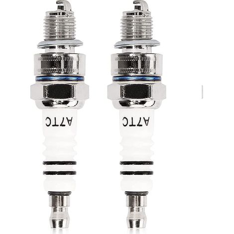 2 x candele A7TC C7HSA compatibili con motori GY6 50cc 70cc 90cc 110cc 125cc 140cc 150cc ATV Ciclomotore Quad Go Kart Scooter 4 ruote Pit Bike Dirt Bike Buggy Taotao ATC110 4 tempi