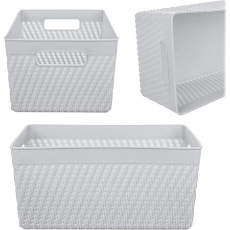 Aufbewahrungsbox, Kunststoffmaterial, 16,5 x 25 cm Abmessungen, leichtes Design, perforierte Struktur, vielseitige Kompatibilität (1/5)