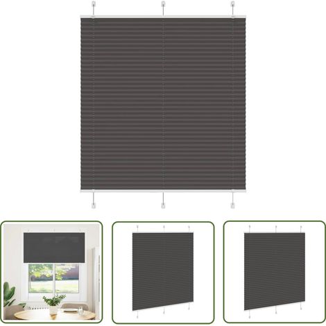 vidaXL Store plissé noir 115x150 cm largeur du tissu 114,4cm polyester (1/5)