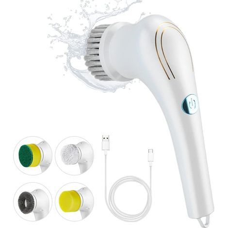 Multifunctional Cleaning Brush with Cordless Heads for Kitchen, Bathroom, Walls, Windows, Tiles, Bathtub, Car Cleaning (1/5)