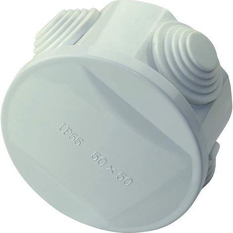 Cassetta Di Derivazione Elettrica Scatola Stagna 50x50mm Rotonda 4 Fori S50 (1/5)