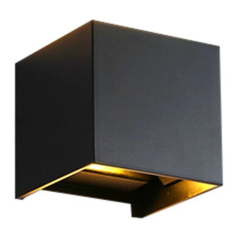 Outdoor LED Monoblock-Außenleuchte aus Aluminiumdruckguss 3000 K, IP65, 10 W, warmweißes Licht, 10 x 10 x 10 cm, schwarz