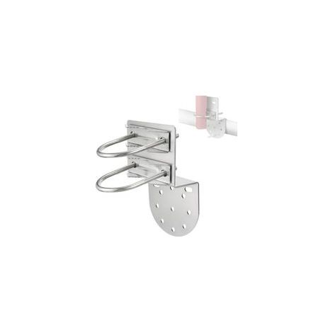 150x90x2mm 1 pièces Support de poteau d'antenne avec double boulons en U Placage de fer Dacromet Pince à mât antenne Support de mâchoire en V pour  diamètre satellite radioparasolstation météo
