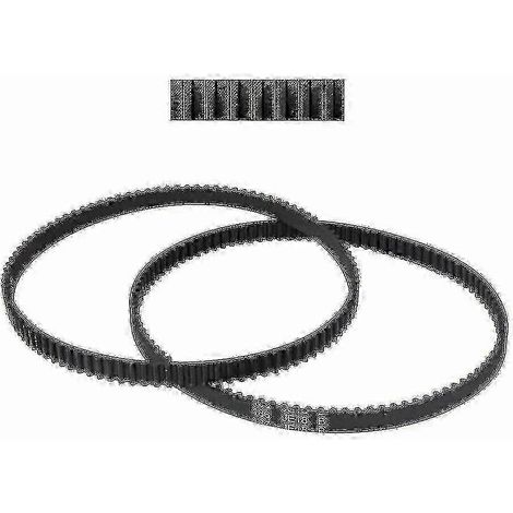 2 courroies de distribution crantées en caoutchouc 225079-2 pour ponceuse à bande Makita 9910 9911 9910X 9911Kx1 (Type 2) (1/4)