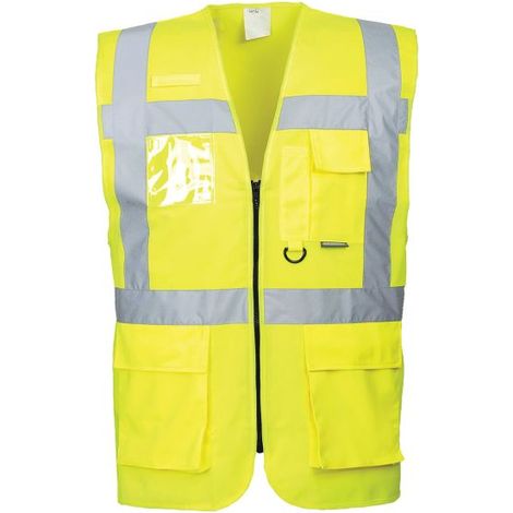 Warnweste Berlin Executive, leuchtgelb, EN ISO 20471, 100% PL, Gr. 3XL PORTWEST (1/2)