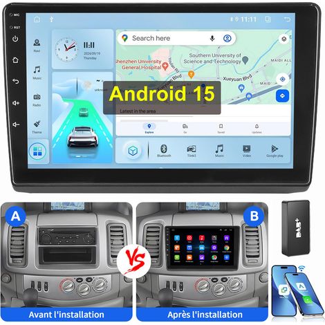 Pour Opel Vivaro A Renault Trafic 2001-2009 GPS Carplay Autoradio Android 15 1+32G DAB