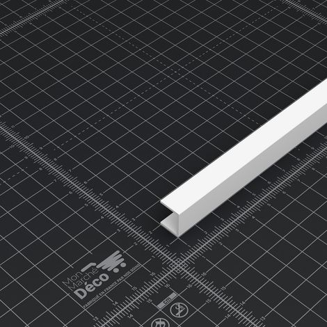 Profilé PVC en U pour panneau ép. 12 mm - Longueur 1.80 m - Blanc
