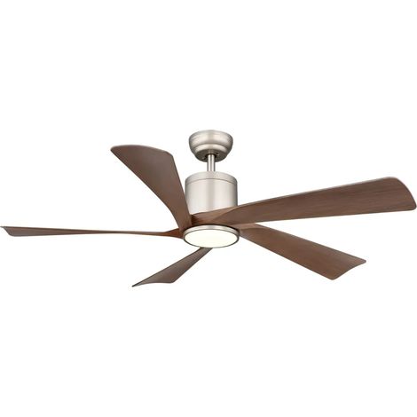 Lampada da soffitto a LED ventilatore da soffitto per soggiorno lampada dimmerabile in metallo marrone Ø 132 cm (1/4)