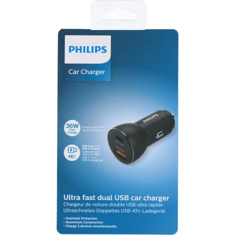 Philips Chargeur Noir H5.6xl2.5xL2.5cm (1/3)