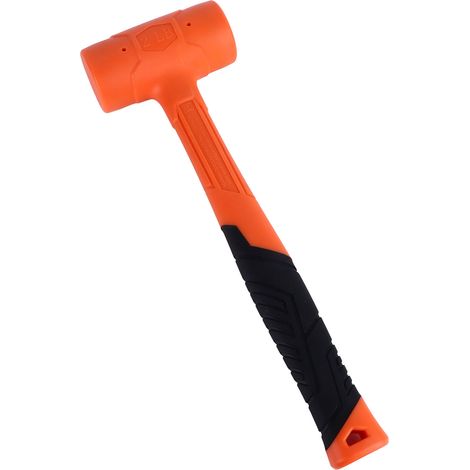 Marteau en caoutchouc 2lb anti-rebond, manche robuste, outil portable pour installation et frappe, peau dure (1/5)