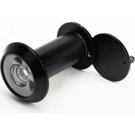 Judas de porte, 200°judas laiton avec cache de surveillance pour un montage dans des vantaux de porte de 35 mm-60 mm(1pcs,Noir) (1/5)