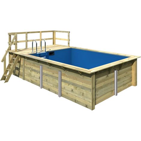 Pool Rechteck Größe 2 KDI inkl.Filter kl. und Terrasse A