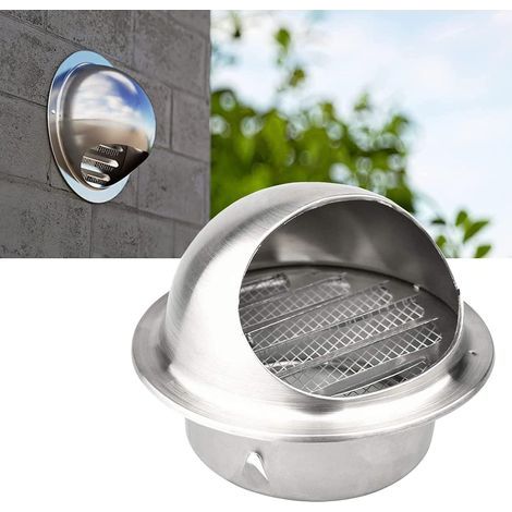 140mm stainless steel wall vent with integrated mosquito net – easy installation (1/5)