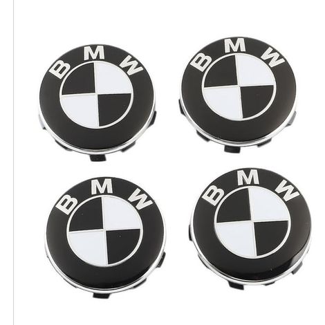 Enjoliveur de roue 4 pièces, logo BMW, jantes 68 mm, logo central bleu et blanc (1/4)
