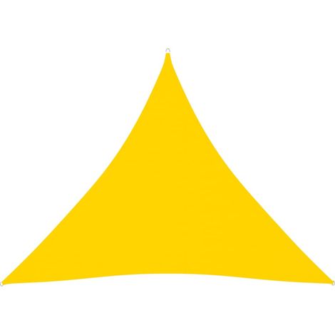 Vela parasol triangular de tela Oxford 45 x 45 x 45 m amarillo 020009856 (1/5)
