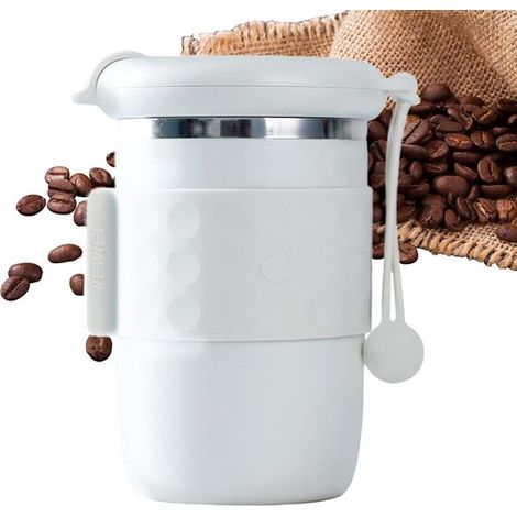 Vaso mezclador eléctrico magnético portátil，vaso eléctrico de 420 ml，vaso mezclador de acero inoxidable，vaso mezclador para café y té (1/5)