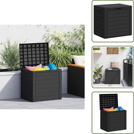 Caja de almacenamiento - vidaXL Caja de almacenaje de jardín polipropileno marrón 58,5x46x55 cm - Caja de jardín polipropileno