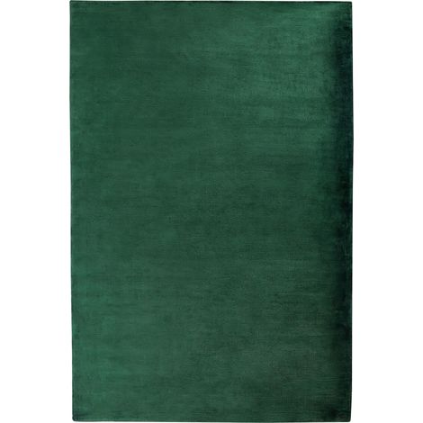 Tappeto a pelo corto in viscosa verde scuro 200 x 300 cm Gesi II